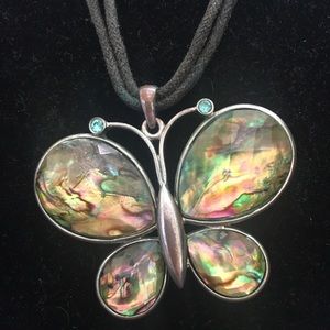 Iridescent Butterfly Necklace